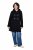 Ulla Popken 829347 Dufflecoat Svart - Frakker - Kåper i store størrelser