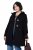 Ulla Popken 829347 Dufflecoat Svart - Frakker - Kåper i store størrelser