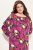 Ulla Popken 830151 Blomstret kjole Rosa - Maxikjoler - Maxikjoler for damer i store størrelser