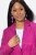 Ulla Popken 830767 Blazer i krøllet struktur Magenta - Blazere - Blazere i store størrelser for dame