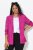 Ulla Popken 830767 Blazer i krøllet struktur Magenta - Blazere - Blazere i store størrelser for dame