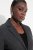 Ulla Popken 832935 Blazer i sildebensmønster med metallglans Grå - Blazere - Blazere i store størrelser for dame