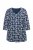 Ulla Popken Snowflake Print 3/4 Sleeve A-Line Tee Navy - Trykket T-skjorter for dame - 