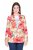 Ulla Popken 835230 Blomstret blazer i bomull Rød - Blazere - Blazere i store størrelser for dame