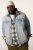 STHUGE 837222 Jeansjakke med brystlommer Lyseblå - Jakker - Store jakker - 2XL-12XL