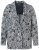 Ulla Popken 838656 Blomstret blazer Hvit - Blazere - Blazere i store størrelser for dame