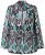 Ulla Popken 839961 Mønstret blazer i linblanding Svart - Blazere - Blazere i store størrelser for dame