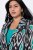 Ulla Popken 839961 Mønstret blazer i linblanding Svart - Blazere - Blazere i store størrelser for dame