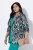 Ulla Popken 839961 Mønstret blazer i linblanding Svart - Blazere - Blazere i store størrelser for dame