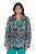 Ulla Popken 839961 Mønstret blazer i linblanding Svart - Blazere - Blazere i store størrelser for dame
