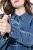 Ulla Popken 840972 Sweatkjole med volanger Indigo - Collegekjoler - 