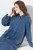 Ulla Popken 840972 Sweatkjole med volanger Indigo - Collegekjoler - 