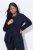 Ulla Popken 841163 Jerseyblazer i jacquard Mørkeblå - Blazere - Blazere i store størrelser for dame