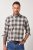 JP1880 Checked Flannel Shirt Long Sleeve Dark Dusty Pink - Skjorter - Store skjorter - 2XL-8XL