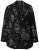 Ulla Popken 841901 Mønstret blazer Svart - Blazere - Blazere i store størrelser for dame