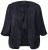 Ulla Popken 842712 Kort blazer med knyting og volangermer Svart - Blazere - Blazere i store størrelser for dame