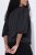 Ulla Popken 842712 Kort blazer med knyting og volangermer Svart - Blazere - Blazere i store størrelser for dame