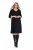 Ulla Popken 843326 Sweatkjole med 3/4-ermer Svart - Collegekjoler - 
