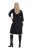 Ulla Popken 843326 Sweatkjole med 3/4-ermer Svart - Collegekjoler - 
