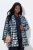 Ulla Popken 843937 Mønstret blazer med struktur Mørkeblå - Blazere - Blazere i store størrelser for dame