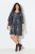Ulla Popken 844945 Mønstret jerseykjole Svart - Jerseykjoler - 
