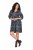 Ulla Popken 844945 Mønstret jerseykjole Svart - Jerseykjoler - 