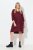 Ulla Popken 844945 A-formet jerseykjole med V-hals Plomme - Jerseykjoler - 