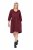 Ulla Popken 844945 A-formet jerseykjole med V-hals Plomme - Jerseykjoler - 