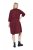 Ulla Popken 844945 A-formet jerseykjole med V-hals Plomme - Jerseykjoler - 