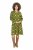 Ulla Popken 845190 Blomstret jerseykjole Turkis - Jerseykjoler - 