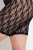 Ulla Popken 845290 Blomstrete antignagshorts med blonder Svart - Antignagshorts - 