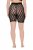 Ulla Popken 845290 Blomstrete antignagshorts med blonder Svart - Antignagshorts - 