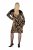 Ulla Popken 845378 Dyremønstret strikket kjole Beige - Aftenkjoler - Selskapskjoler for kvinner