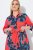 Ulla Popken 846164 Blomstret skjortekjole Rød - Midikjoler - Midikjoler i store størrelser