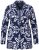 Ulla Popken 847586 Blazer i blomstret jacquard Mørkeblå - Blazere - Blazere i store størrelser for dame
