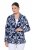 Ulla Popken 847586 Blazer i blomstret jacquard Mørkeblå - Blazere - Blazere i store størrelser for dame