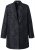 Ulla Popken 848099 Blomstret jacquardblazer med skjult knappelist Svart - Blazere - Blazere i store størrelser for dame
