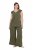 Ulla Popken 848131 Pyjamas med blonder Olivengrønn - Pyjamas/Loungewear - 