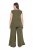 Ulla Popken 848131 Pyjamas med blonder Olivengrønn - Pyjamas/Loungewear - 