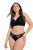Ulla Popken 848522 Stringtruser med blonder 3-pakning Svart - Truser - 