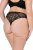 Ulla Popken 848522 Stringtruser med blonder 3-pakning Svart - Truser - 