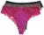 Ulla Popken 848522 Stringtruser med blonder 3-pakning Mørklilla - Truser - 