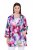 Ulla Popken 849728 Blomstret blazer i linblanding Hvit - Blazere - Blazere i store størrelser for dame