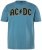 JP1880 849790 AC/DC Classic Logo T-skjorte Turkisblå - Band T-skjorter - Band-t-skjorter i store størrelser