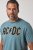 JP1880 849790 AC/DC Classic Logo T-skjorte Turkisblå - Band T-skjorter - Band-t-skjorter i store størrelser