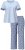 Ulla Popken 849850 Rutete pyjamas Lyseblå - Pyjamas/Loungewear - 
