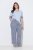 Ulla Popken 849850 Rutete pyjamas Lyseblå - Pyjamas/Loungewear - 