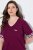 Ulla Popken 849850 Rutete pyjamas Bærrød - Pyjamas/Loungewear - 