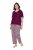 Ulla Popken 849850 Rutete pyjamas Bærrød - Pyjamas/Loungewear - 