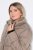 Ulla Popken 850041 Vattert kåpe Taupe - Frakker - Kåper i store størrelser